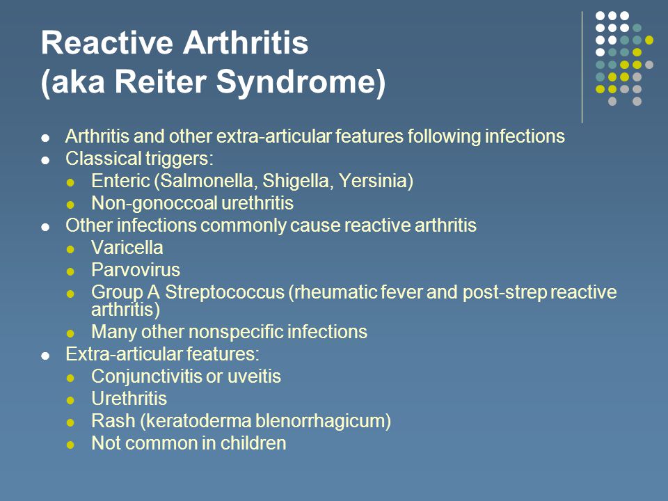 Artritis reactiva tiene cura